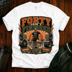 40 Isn't Finished T-Shirt — Retro Vintage 40th Birthday Tee